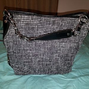 Black and white purse